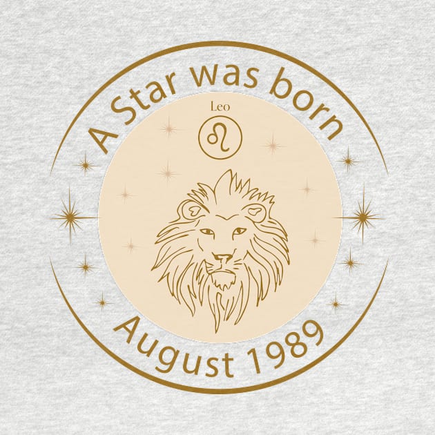 Birthday T-Shirt - Zodiac Leo by Lemonflowerlove